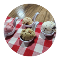 La Competencia Helados Artesanales de varios sabores.